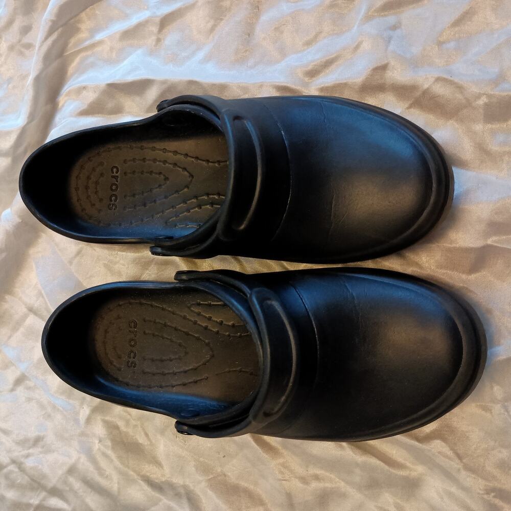Crocs Black Mercy Slip On Slip Resistant Chef/Medical Work Shoes Women's Size 7